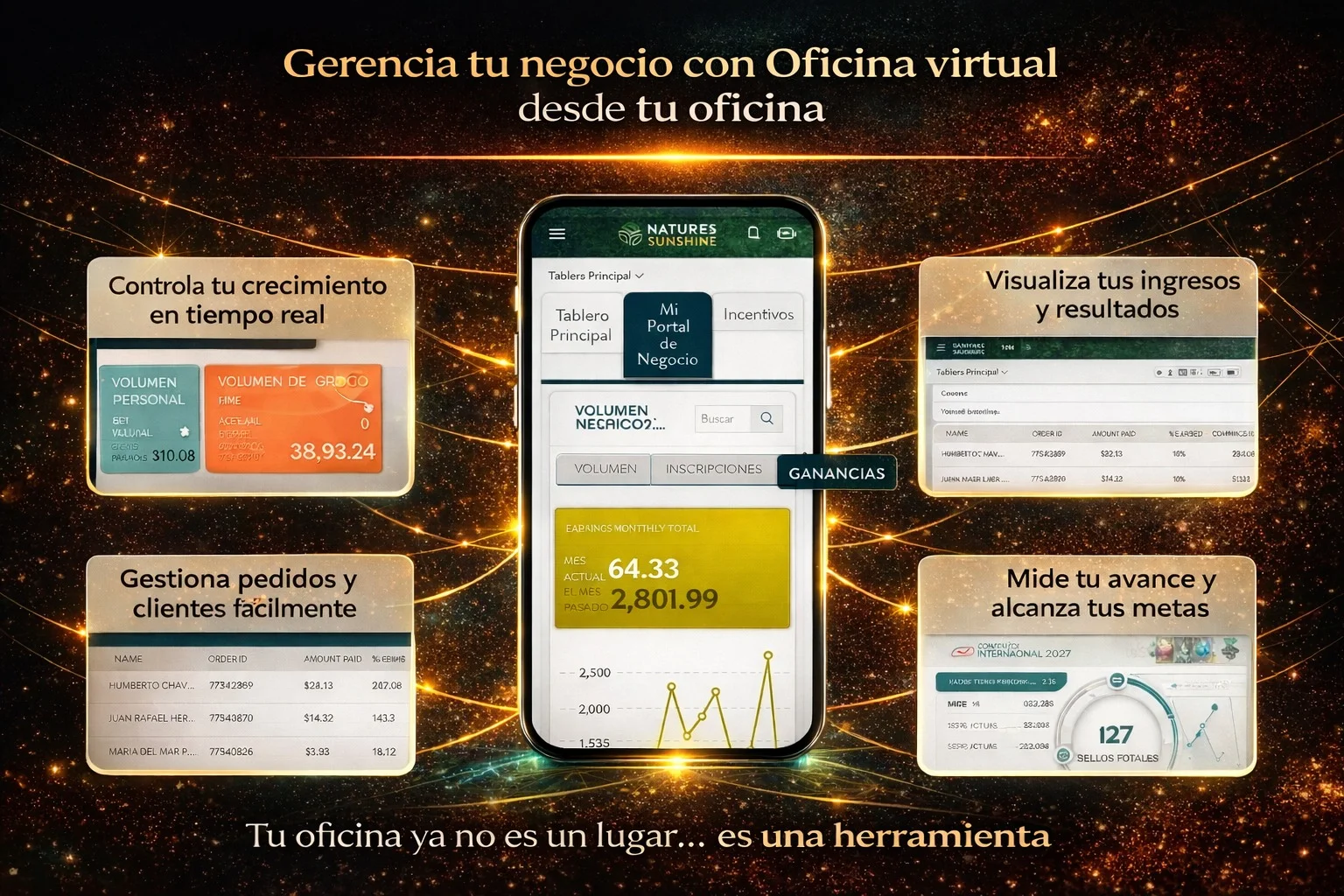 Oficina Virtual de Nature's Sunshine — controla tu negocio desde cualquier lugar